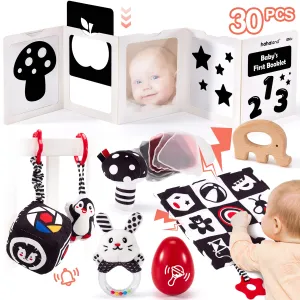 30 PCS Newborn Baby Sensory Toys 0-6 Months