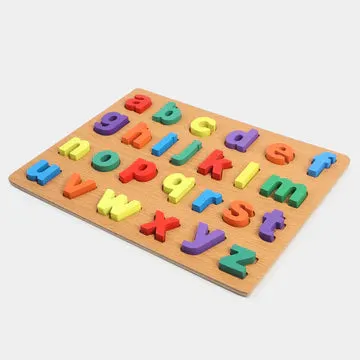 3D Wooden Lowercase Alphabet Puzzle Board