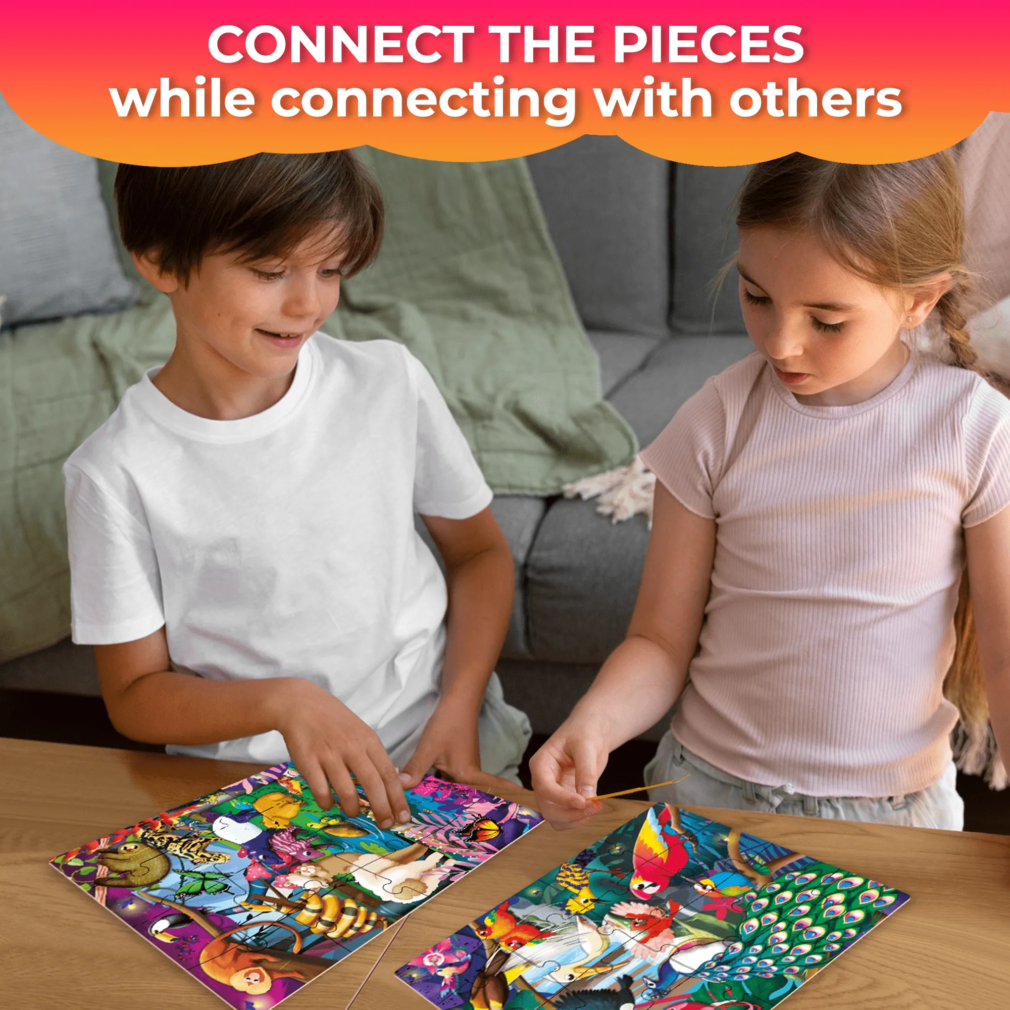 4x32 PCS Jigsaw Puzzles | Animals & Bugs