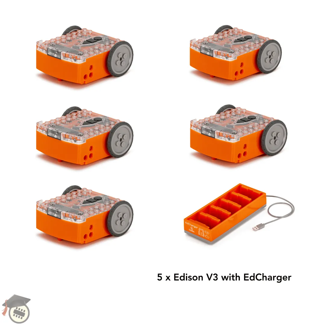 5 x Edison Robot V3 with EdCharger