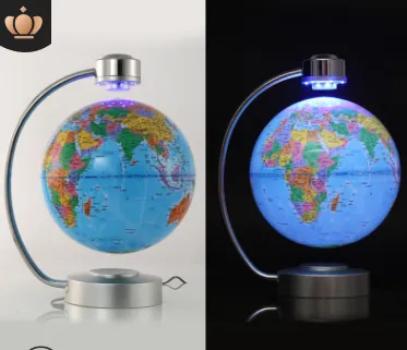 8 inch magnetic floating globe magnetic suspension office decoration company gift