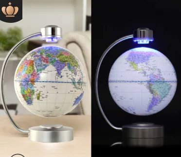 8 inch magnetic floating globe magnetic suspension office decoration company gift