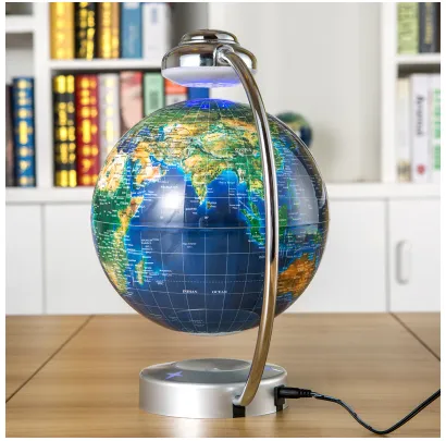 8 inch magnetic floating globe magnetic suspension office decoration company gift