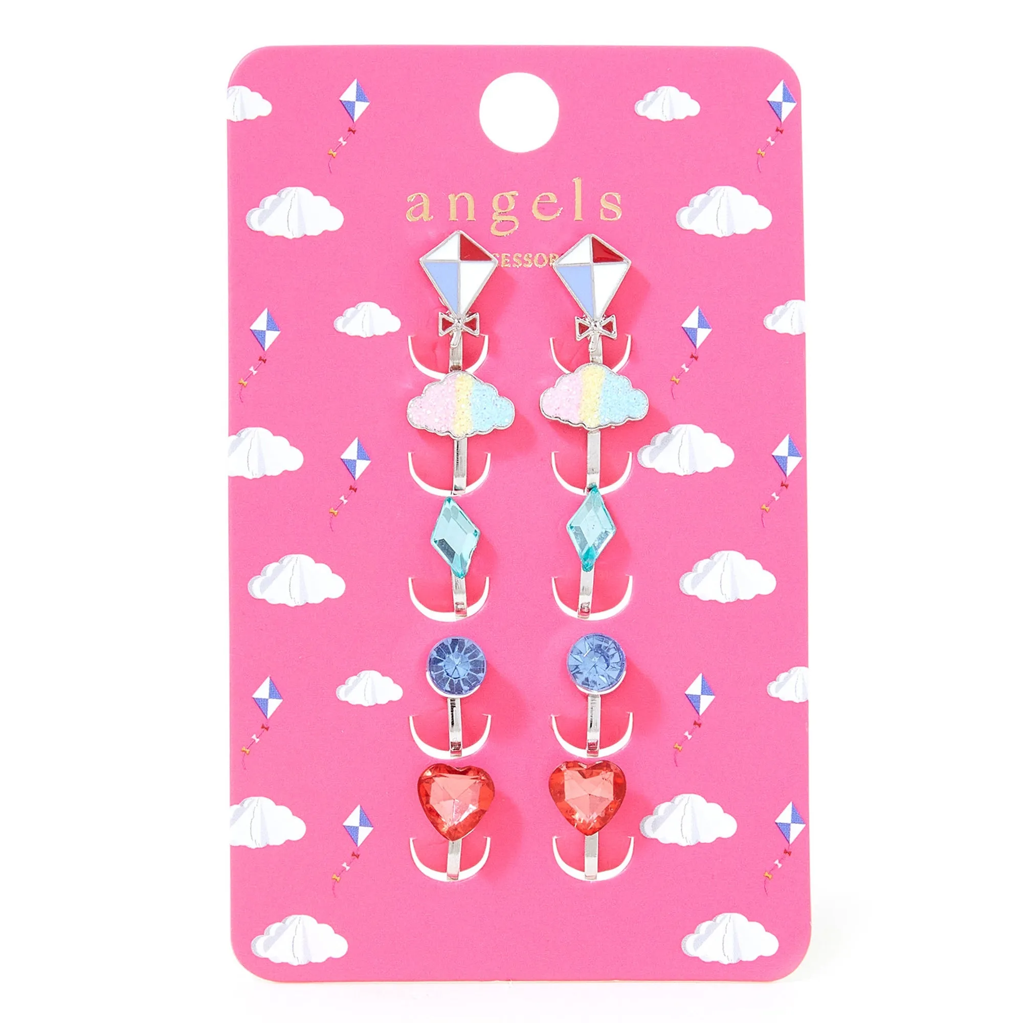 Accessorize London Girl's Kids Cloud Earrings 5 Pack