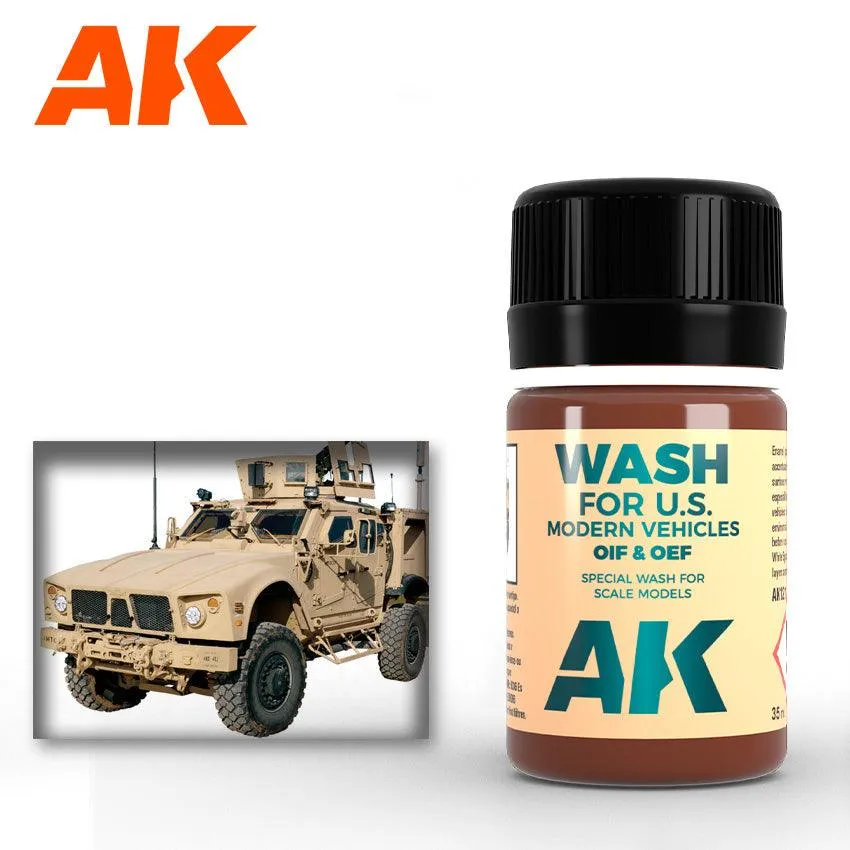 AK Interactive AK121 Weathering OIF & OEF US Vehicles Wash Enamel 35ml