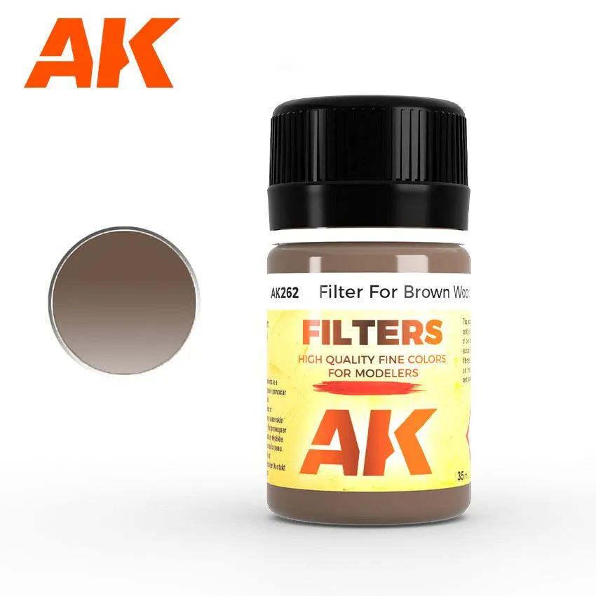 AK Interactive AK262 Weathering Red Brown Filters for Wood Enamel 35ml