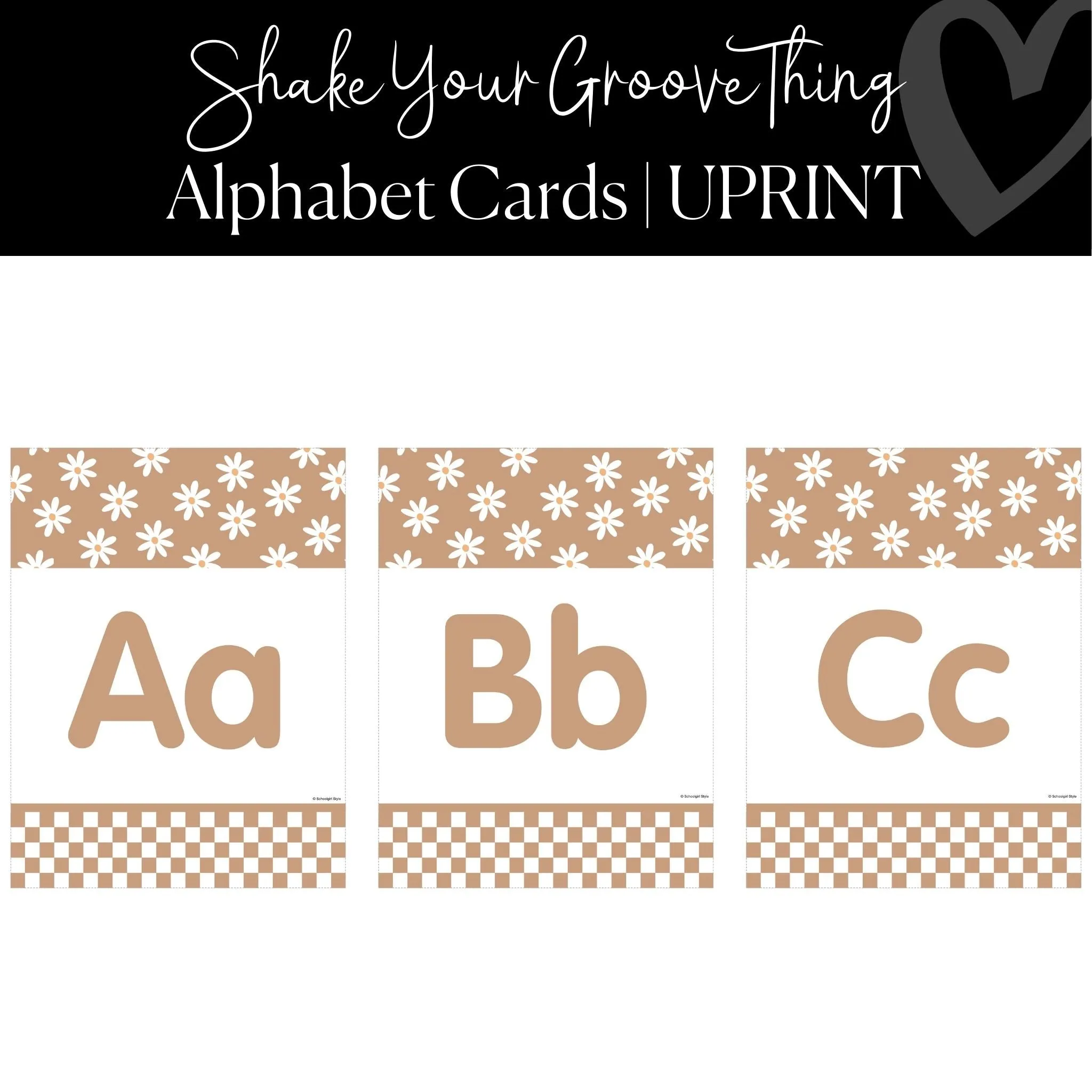 Alphabet Posters | Groovy Classroom Decor | Shake Your Groove Thing |  UPRINT | Schoolgirl Style