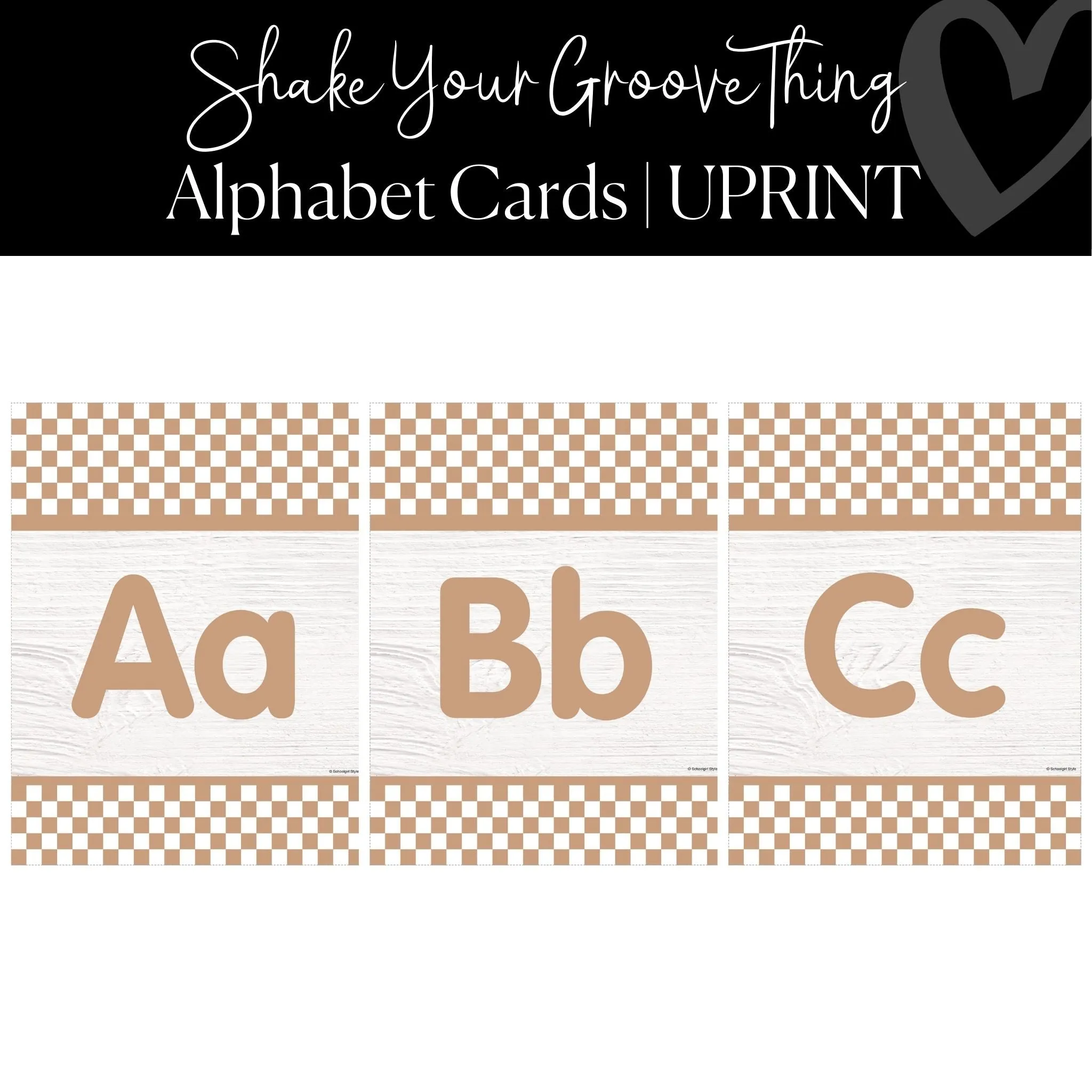 Alphabet Posters | Groovy Classroom Decor | Shake Your Groove Thing |  UPRINT | Schoolgirl Style