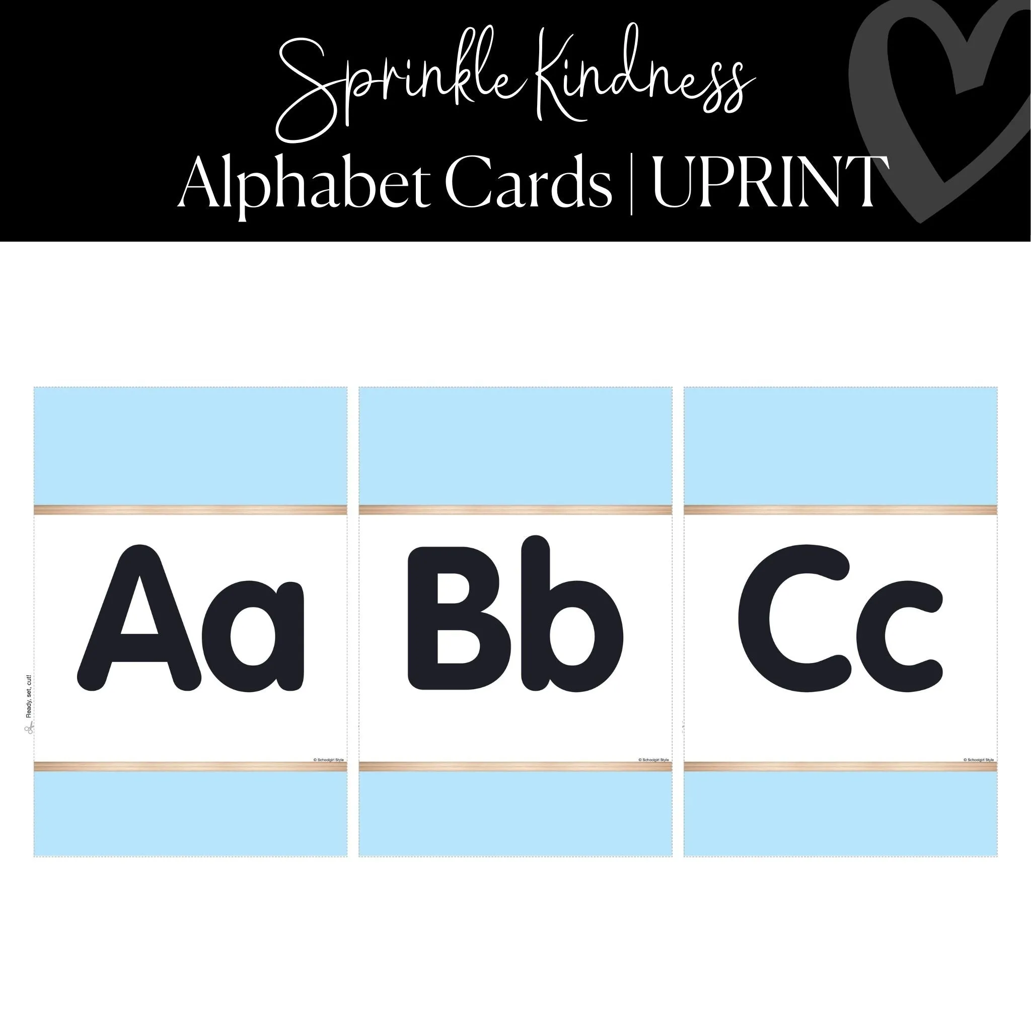 Alphabet Posters | Rainbow Classroom  Sprinkle Kindness | UPRINT | Schoolgirl Style