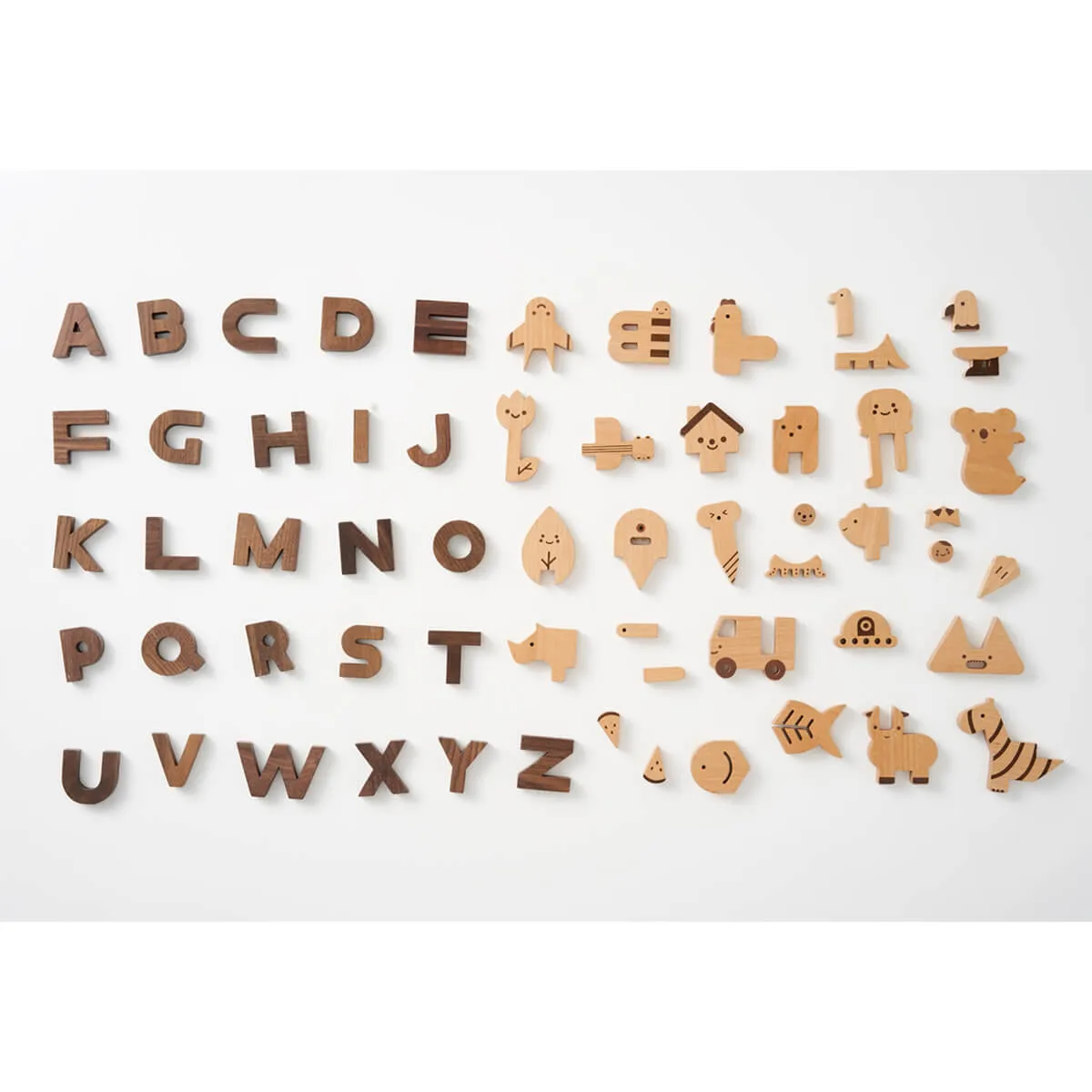 Alphabet Wooden Blocks Play Set by Oioiooi