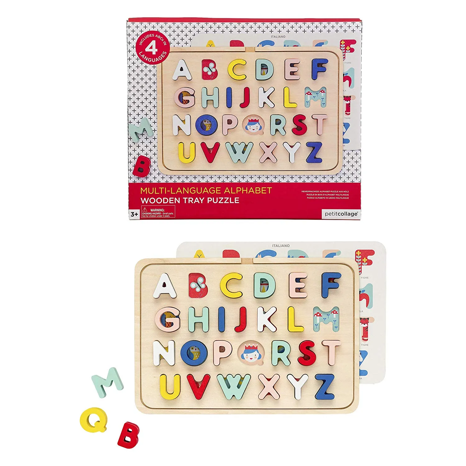 Alphabet Wooden Tray Puzzle - Multi Language