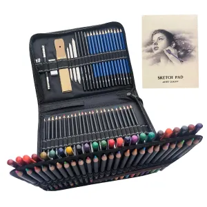 Art Supplies Rapify 96 Piece Art Set Colored Drawing Pencils | Art Kit | Sketches | Graphite Pencils With Portable Case