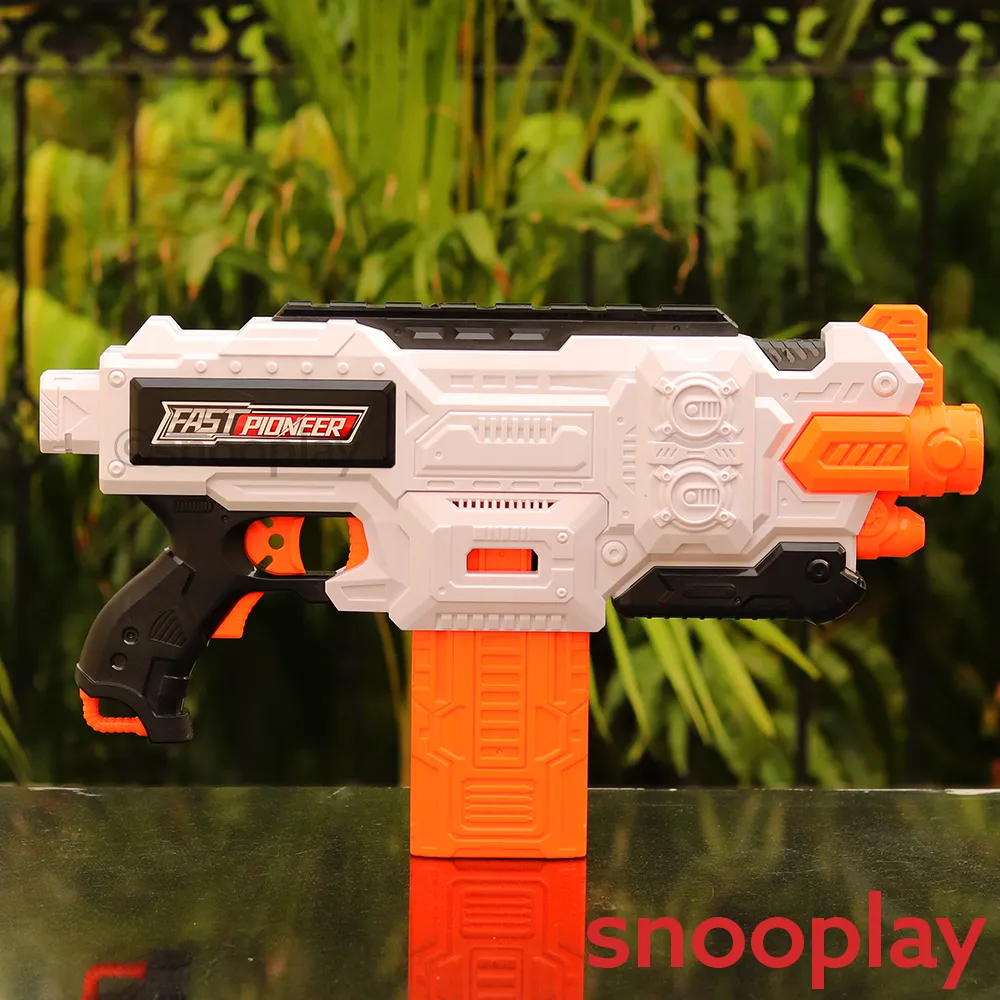 Automatic Motorized Soft Foam Dart Launcher (Orange, White)