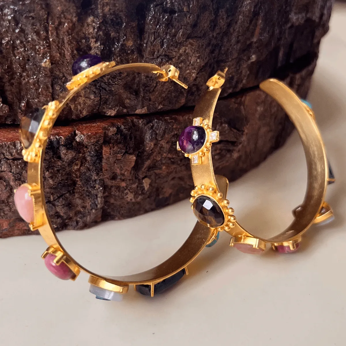 Balancing Act Hoop Earrings