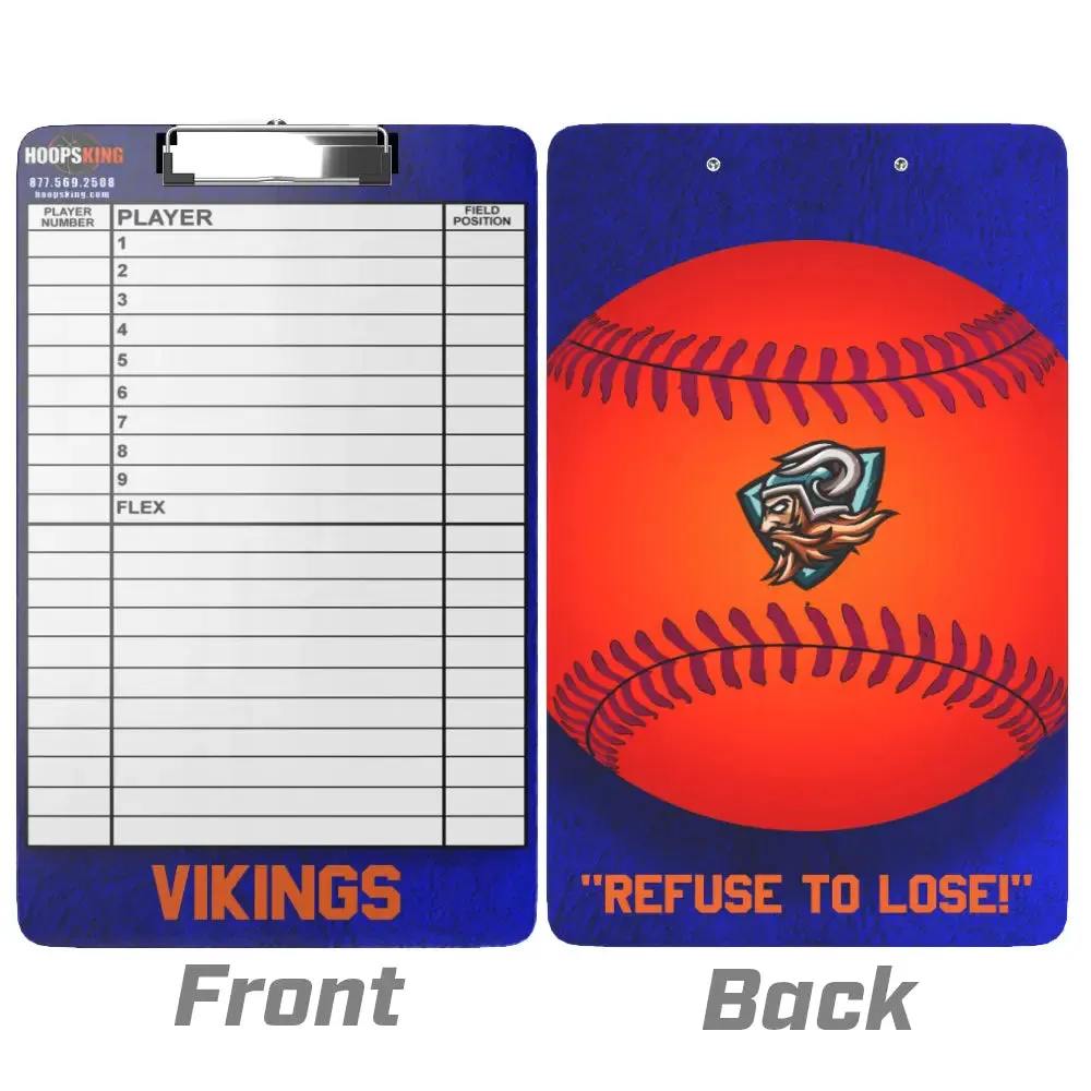 Baseball - Softball 9.5 X 15 Customized Dry Erase Board