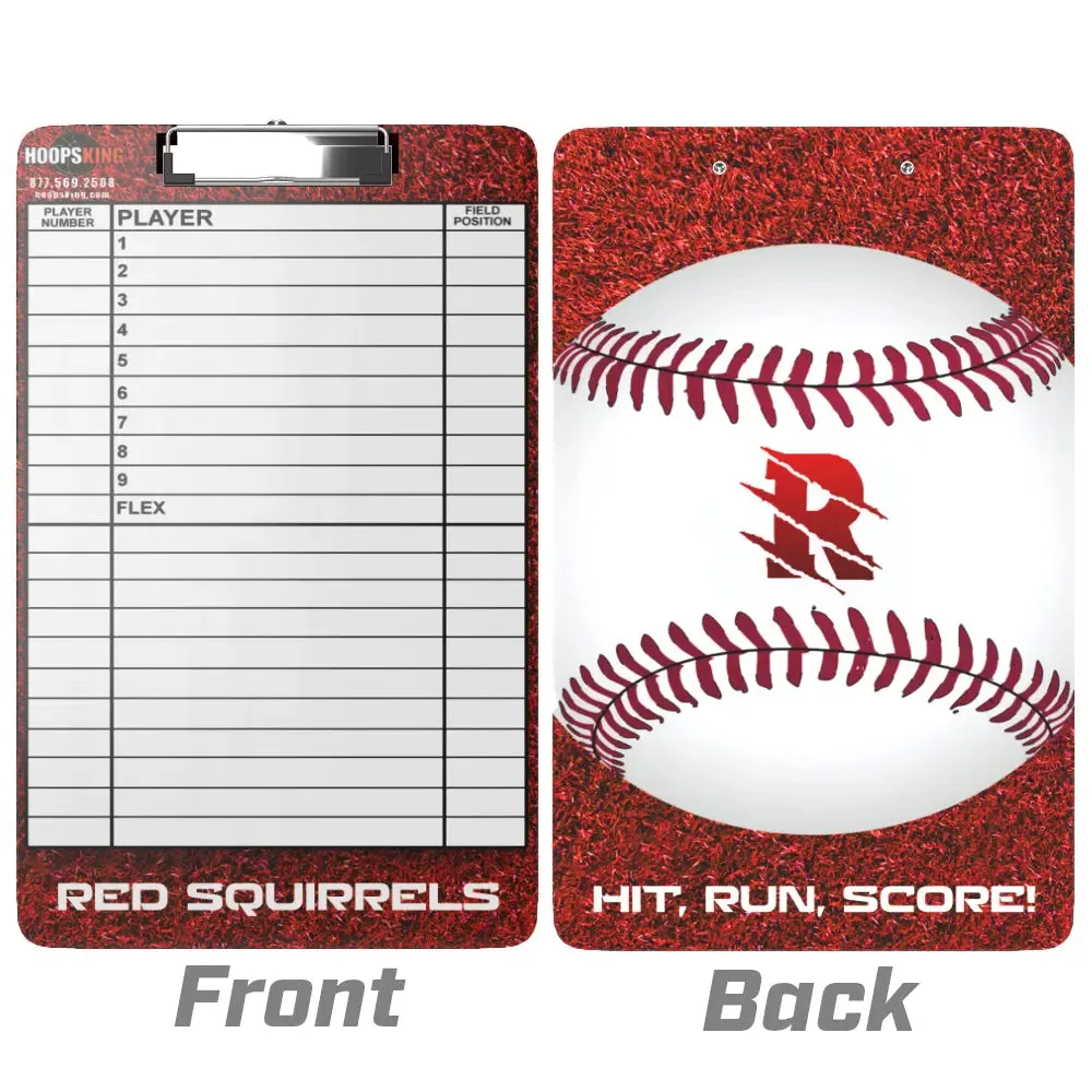 Baseball - Softball 9.5 X 15 Customized Dry Erase Board