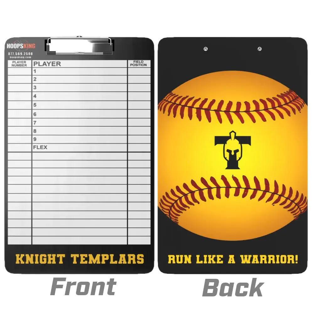 Baseball - Softball 9.5 X 15 Customized Dry Erase Board