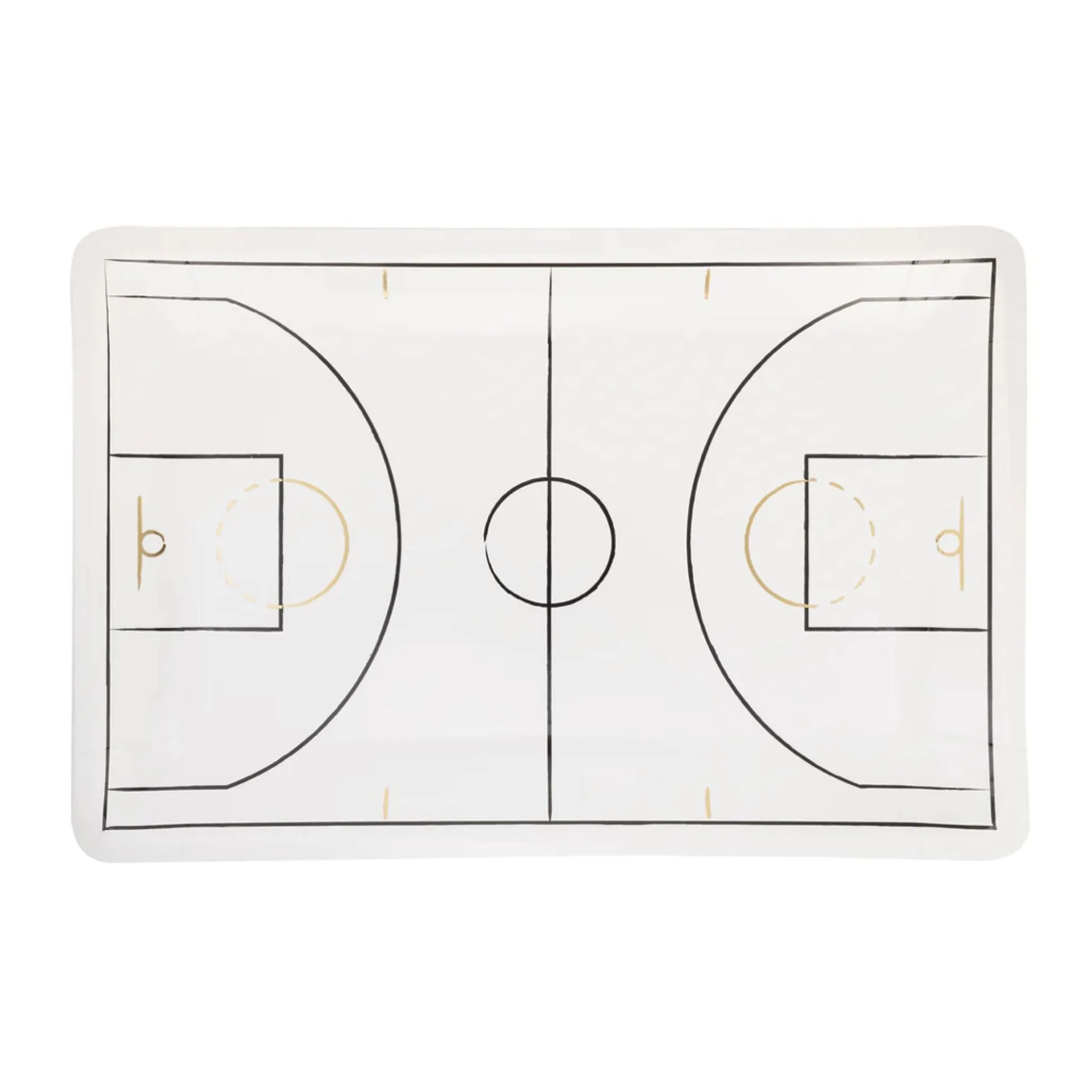 Basketball Court Party Paper Plates | Package 8