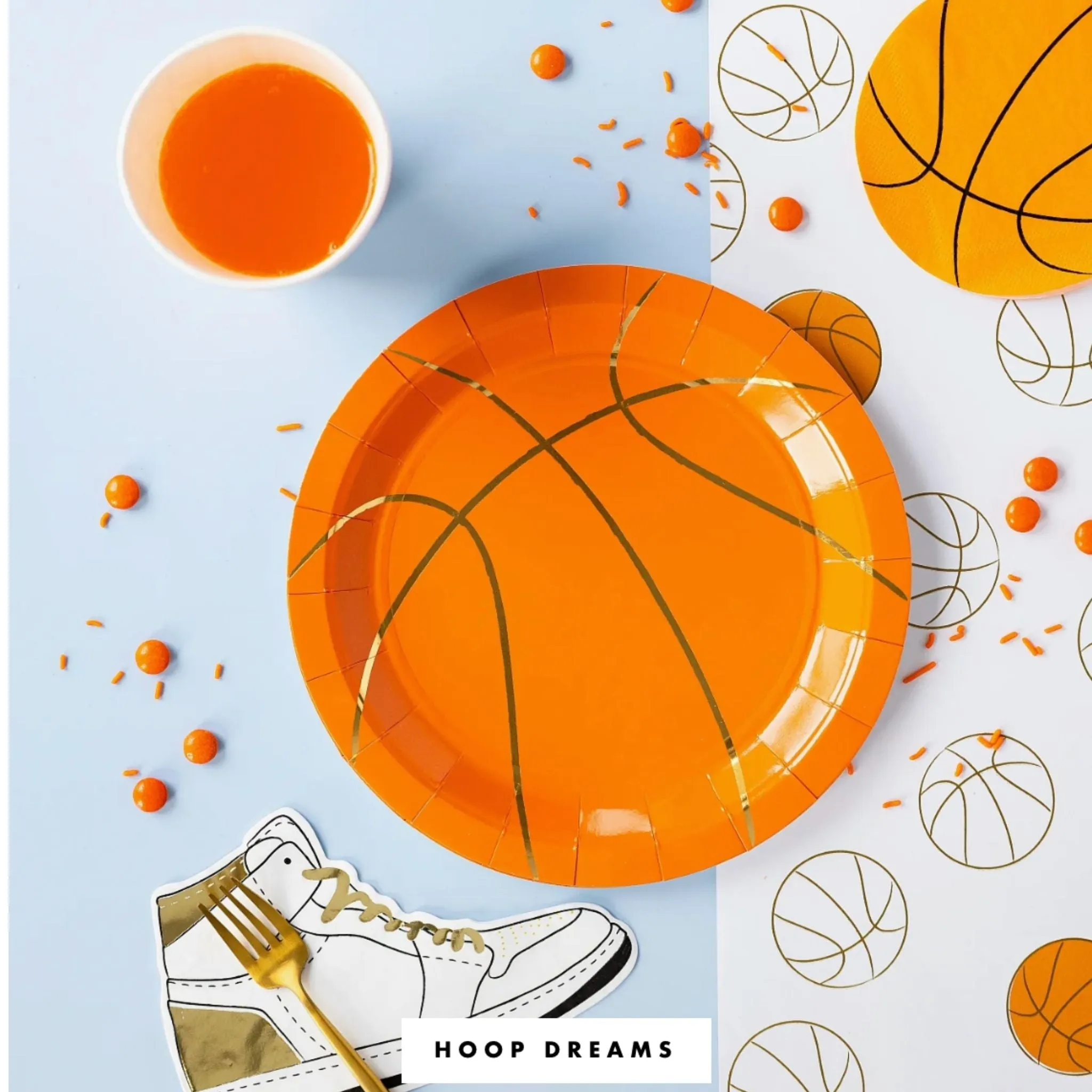 Basketball Court Party Paper Plates | Package 8