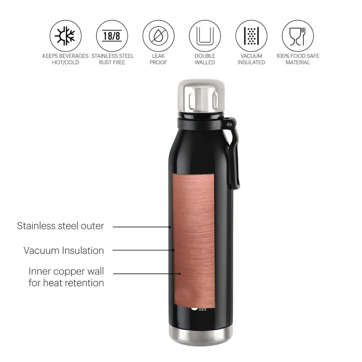 Bentley Flask, Vacusteel Water Bottle, 800ml