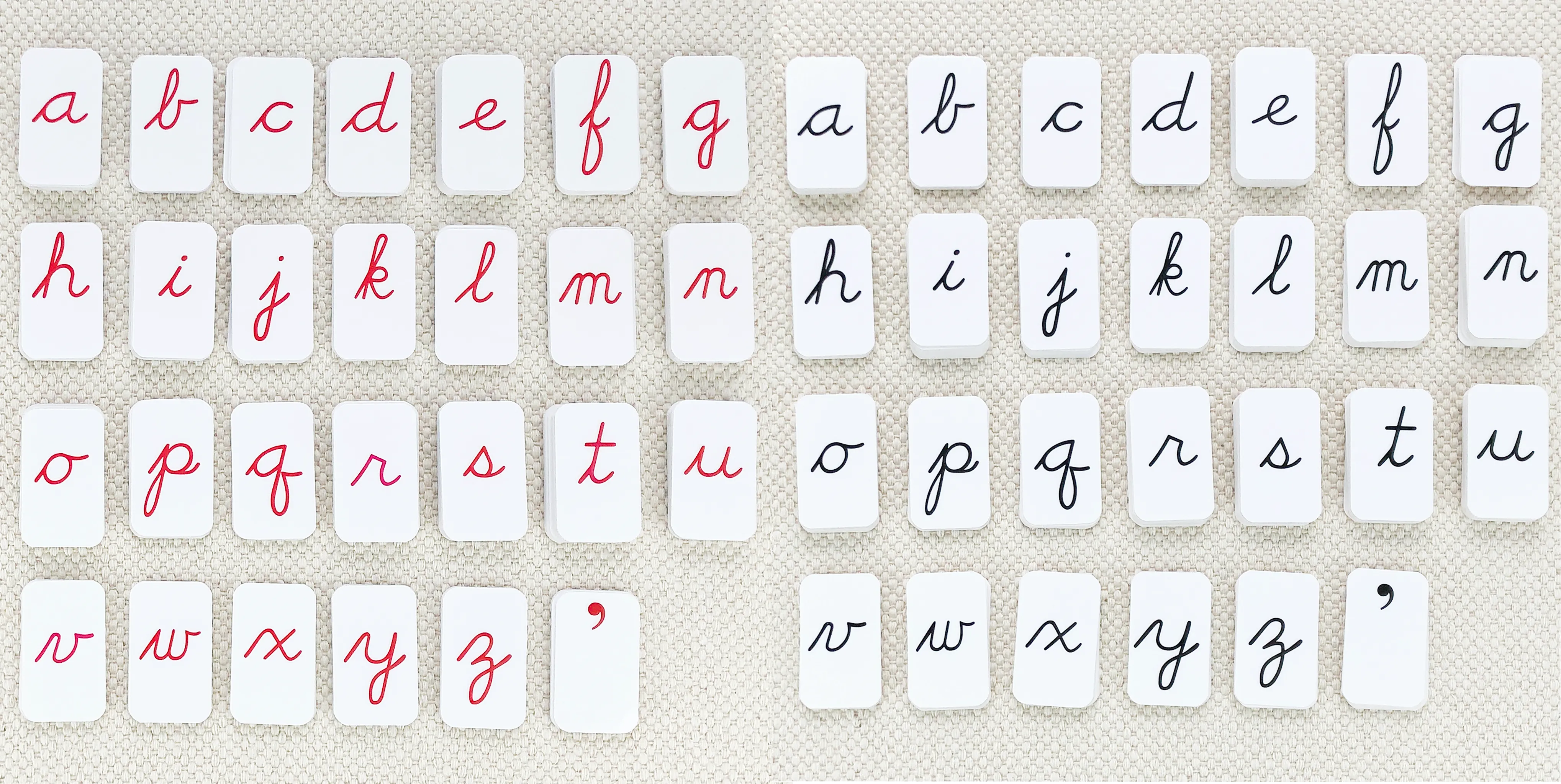 Black Cursive Alphabet