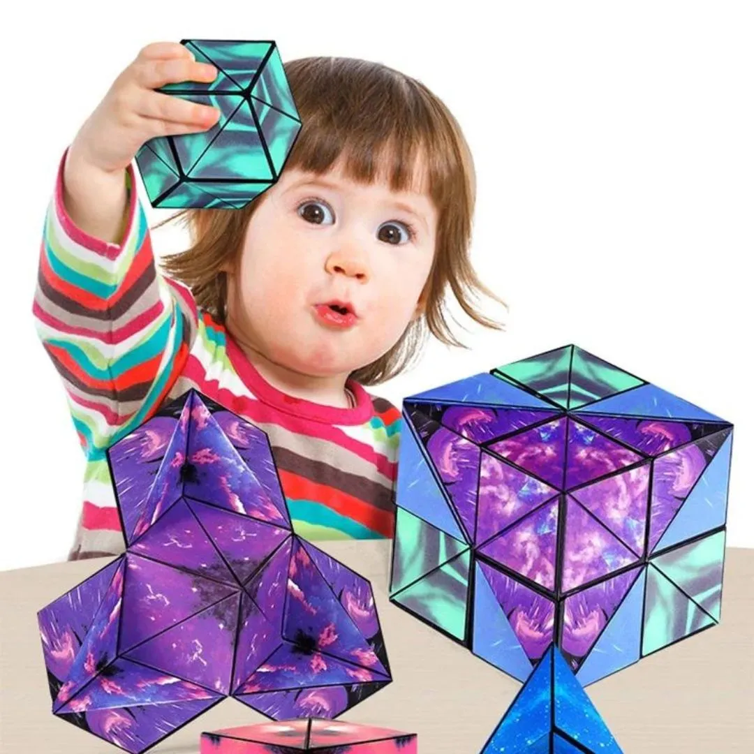 Changeable Magnetic Magic Cube - Endless Creative Possibilities ( Pack of 1 )