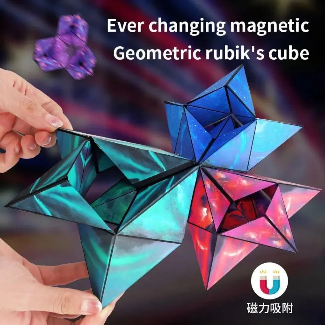 Changeable Magnetic Magic Cube - Endless Creative Possibilities ( Pack of 1 )