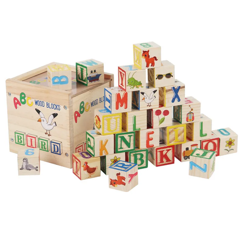 Children's Wooden Educational Building Blocks Set