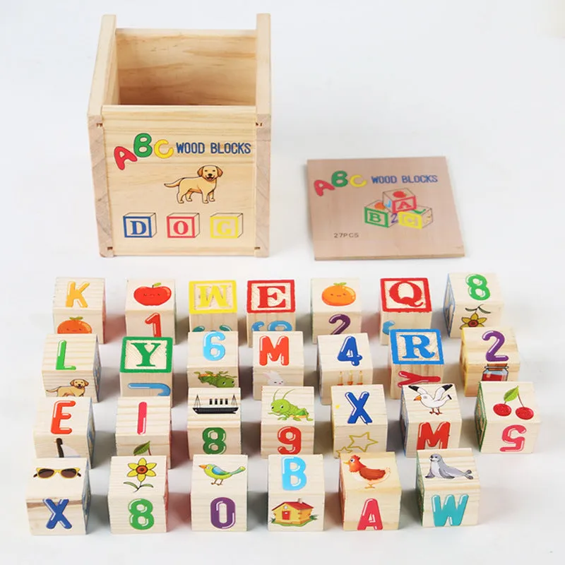 Children's Wooden Educational Building Blocks Set