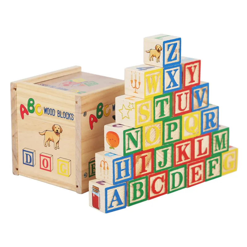 Children's Wooden Educational Building Blocks Set