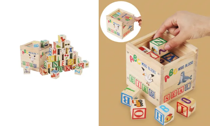 Children's Wooden Educational Building Blocks Set