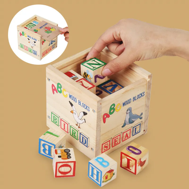 Children's Wooden Educational Building Blocks Set