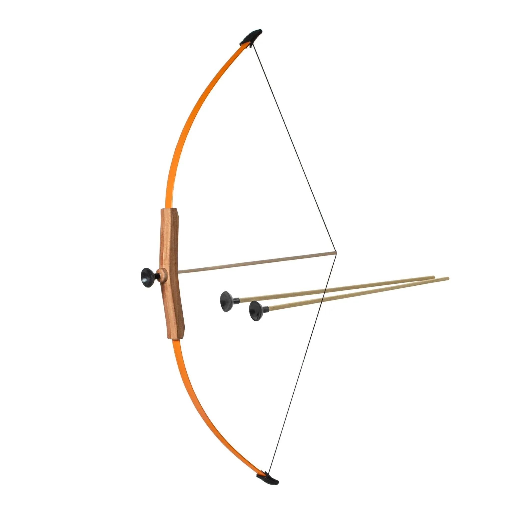 Children's Wooden Longbow, quiver, 3 Arrows. and Target