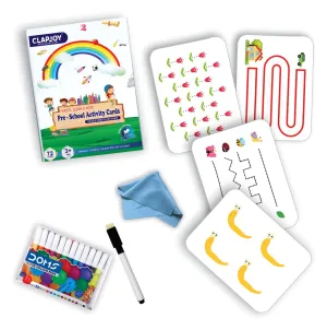 Clapjoy Reusable Flash Cards For Kids|72 Double Sided Early Learning Flash Cards For Kids For Age 2 To 5 Years