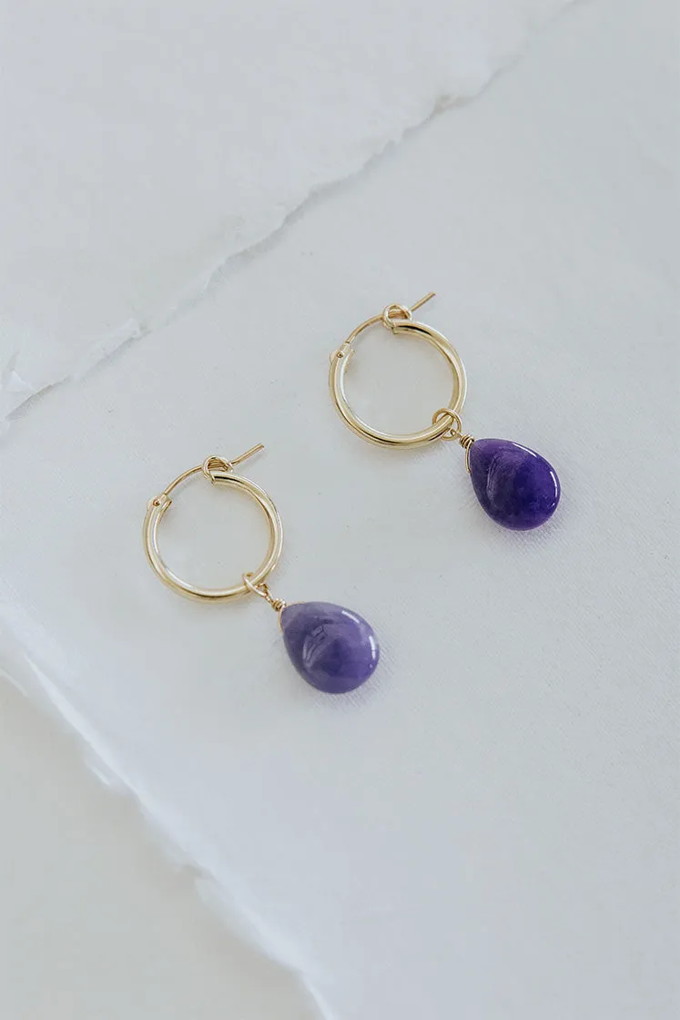 Clasp Hoop Earrings - Hackmanite