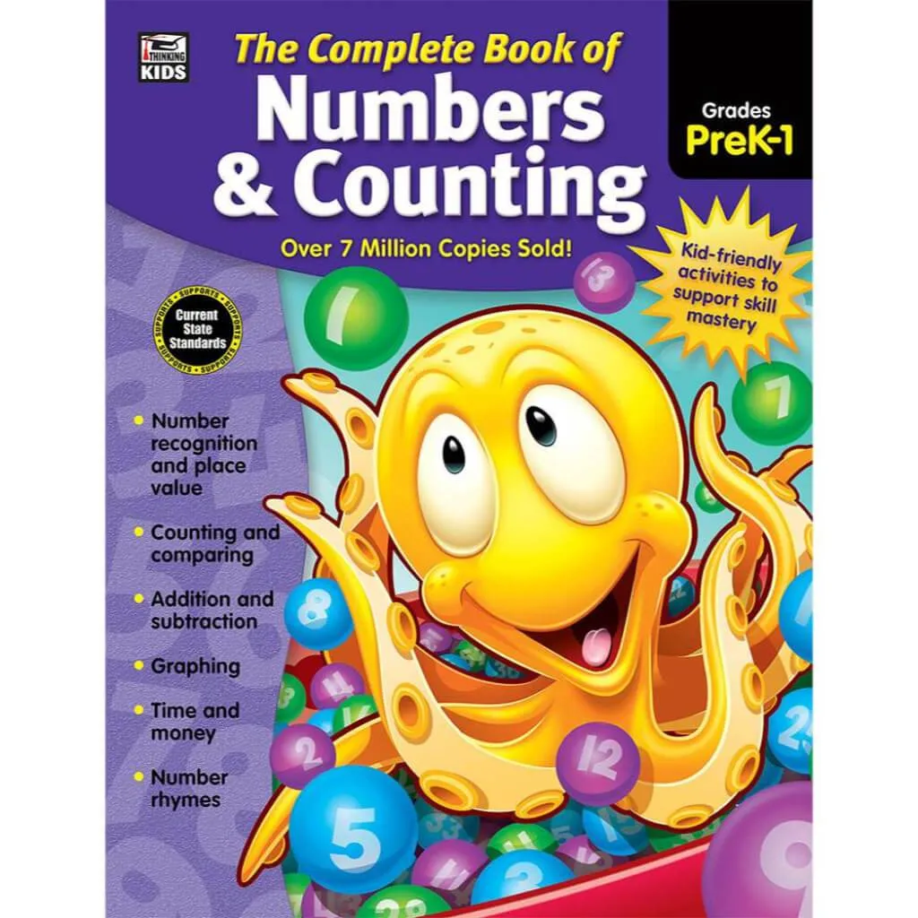 Complete Book Number Counting Workbook Grade Preschool-1