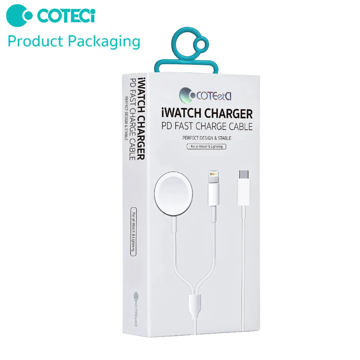 COTECi iWatch Magnetic Fast Charger to Lightning Cable 1.5M - 26002