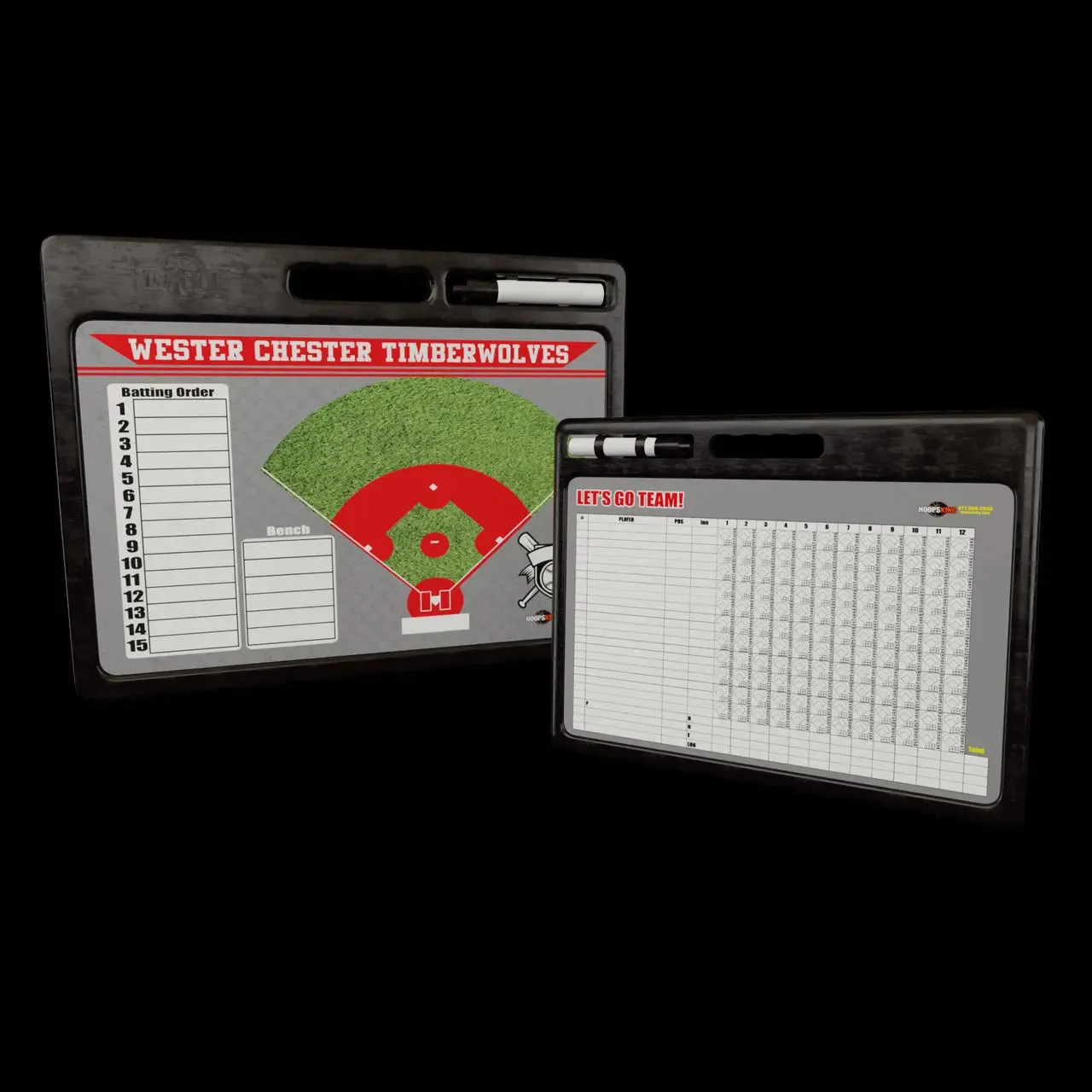 Custom Pro Baseball or Softball Whiteboard -w Handle