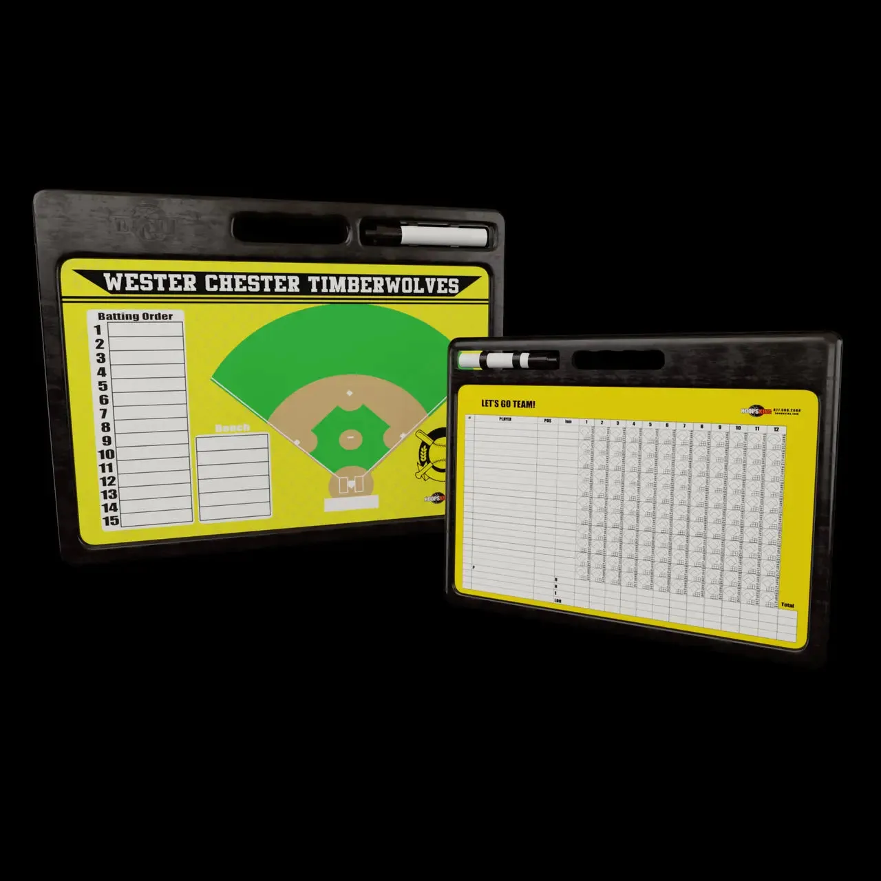 Custom Pro Baseball or Softball Whiteboard -w Handle