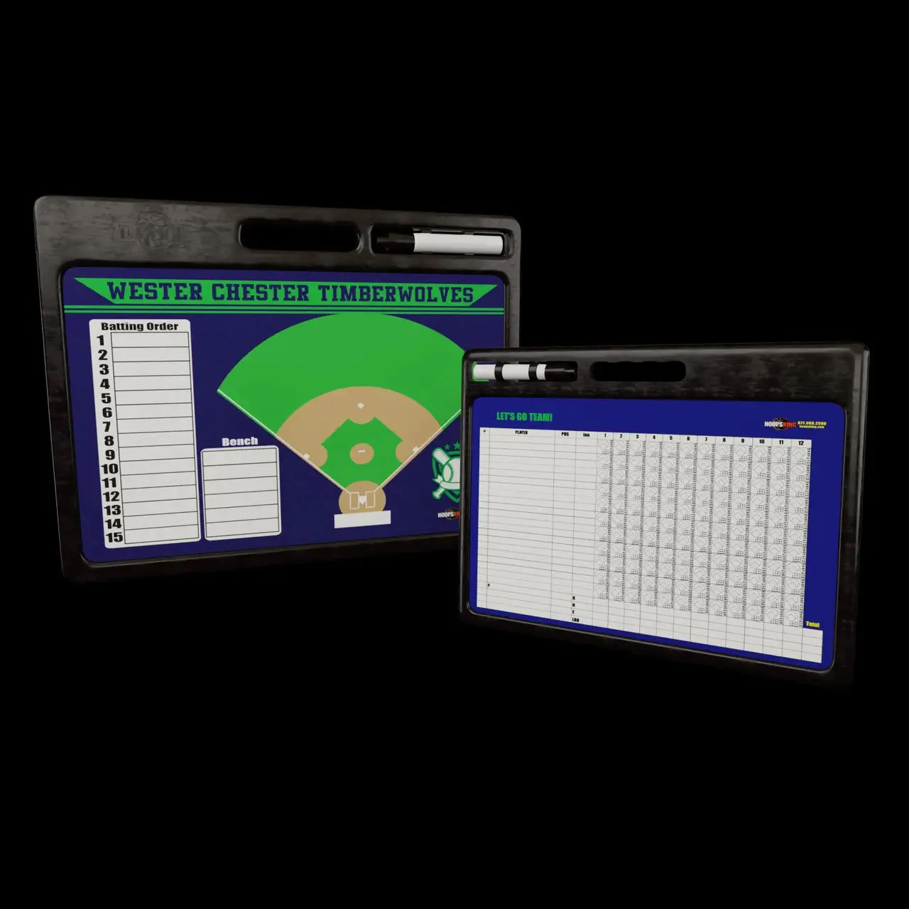 Custom Pro Baseball or Softball Whiteboard -w Handle