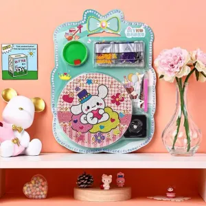 DIY Cute Diamond Painting Clock Kit for Kids (Random Design)