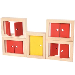 Door and Windows Wooden Block Set - 5 Piece Collection