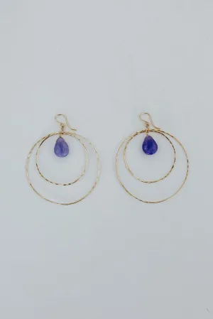 Double Hoop Earrings - Hackmanite