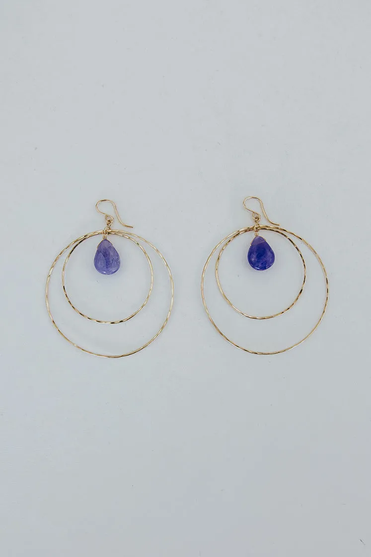 Double Hoop Earrings - Hackmanite