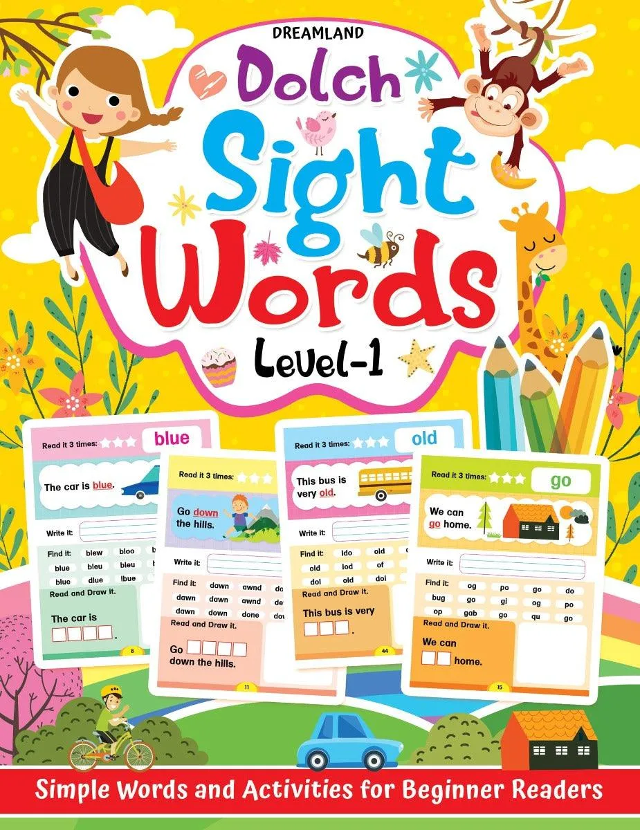 Dreamland Dolch Sight Words Books - An Early Learning Book For Kids - Pack of 4 Books(English)