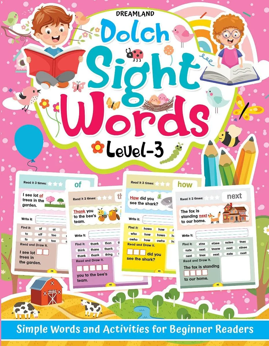 Dreamland Dolch Sight Words Books - An Early Learning Book For Kids - Pack of 4 Books(English)