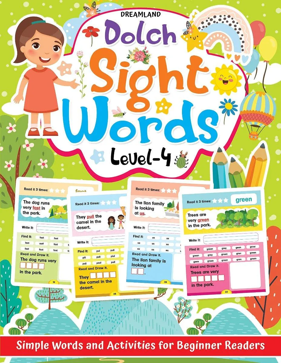 Dreamland Dolch Sight Words Books - An Early Learning Book For Kids - Pack of 4 Books(English)