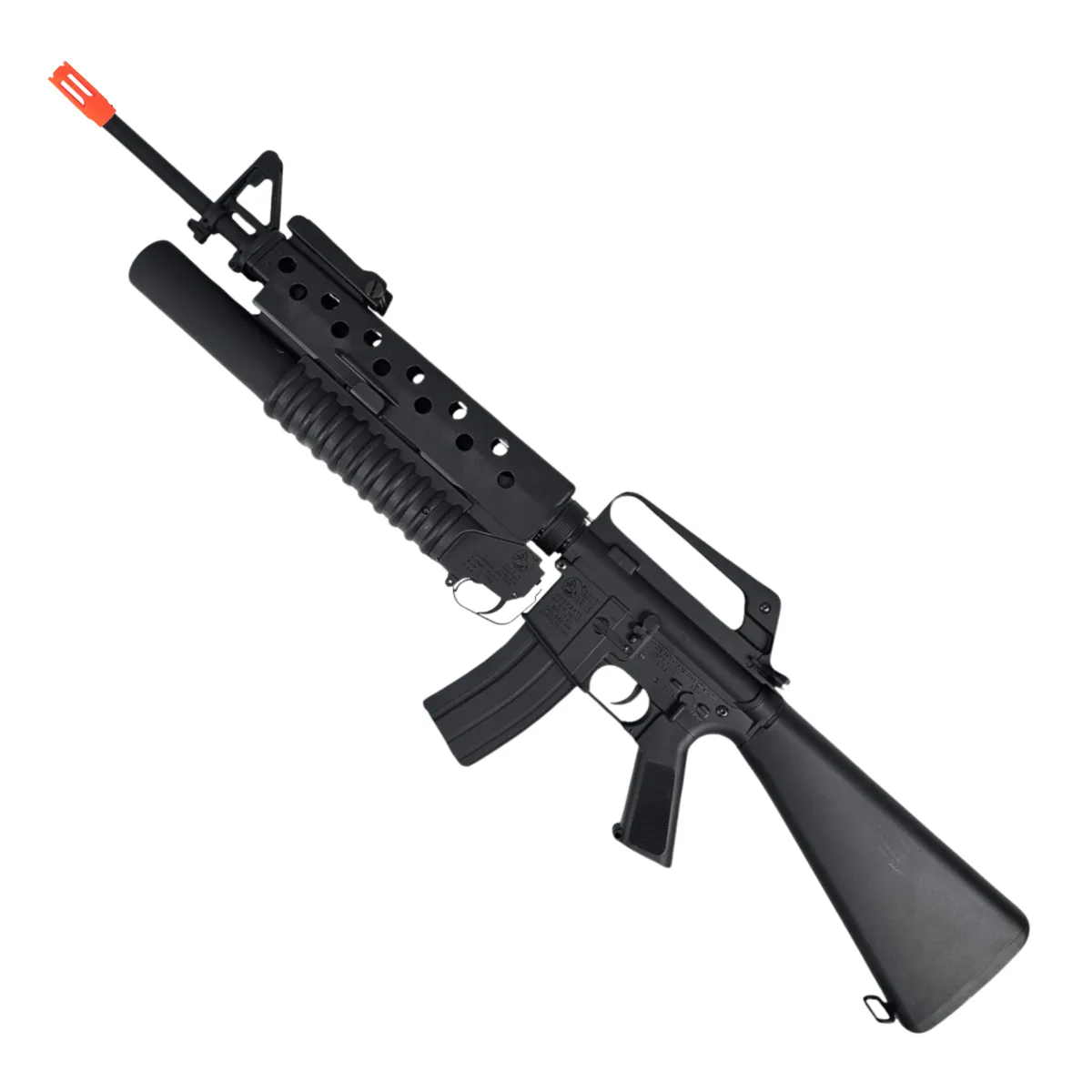 E&C M16 Gel Blaster with M203 Grenade Launcher – Black