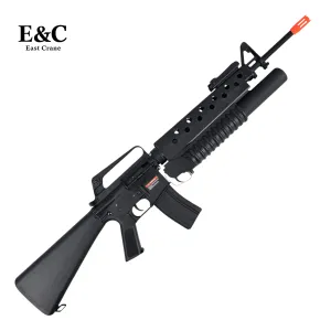 E&C M16 Gel Blaster with M203 Grenade Launcher – Black