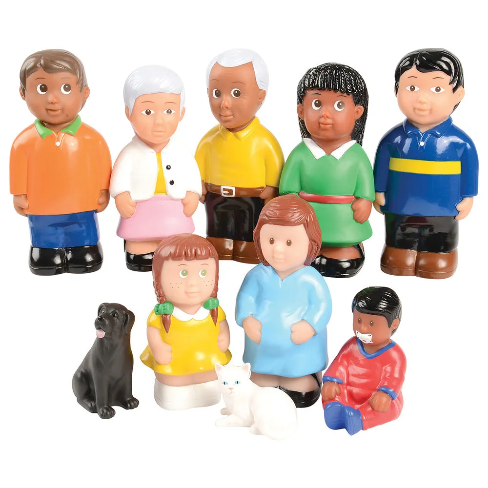 Easy Grip Multicultural Friends & Family Play Figures | 10 Piece Set